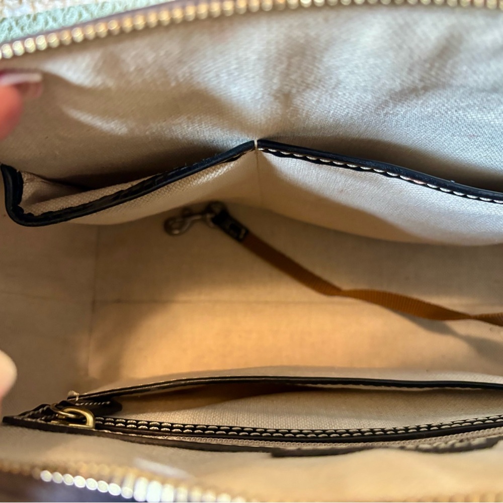 Dooney and Bourke Selleria Leather Domed Satchel Bag - Picture 4 of 7